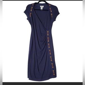 Carmen Marc Valvo Navy blue casual dress!